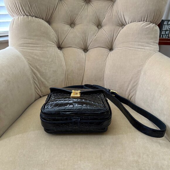 VTG Auth MAURO GOVERNA Italy Genuine Alligator Minaudiere Shoulder Bag - Picture 6 of 7